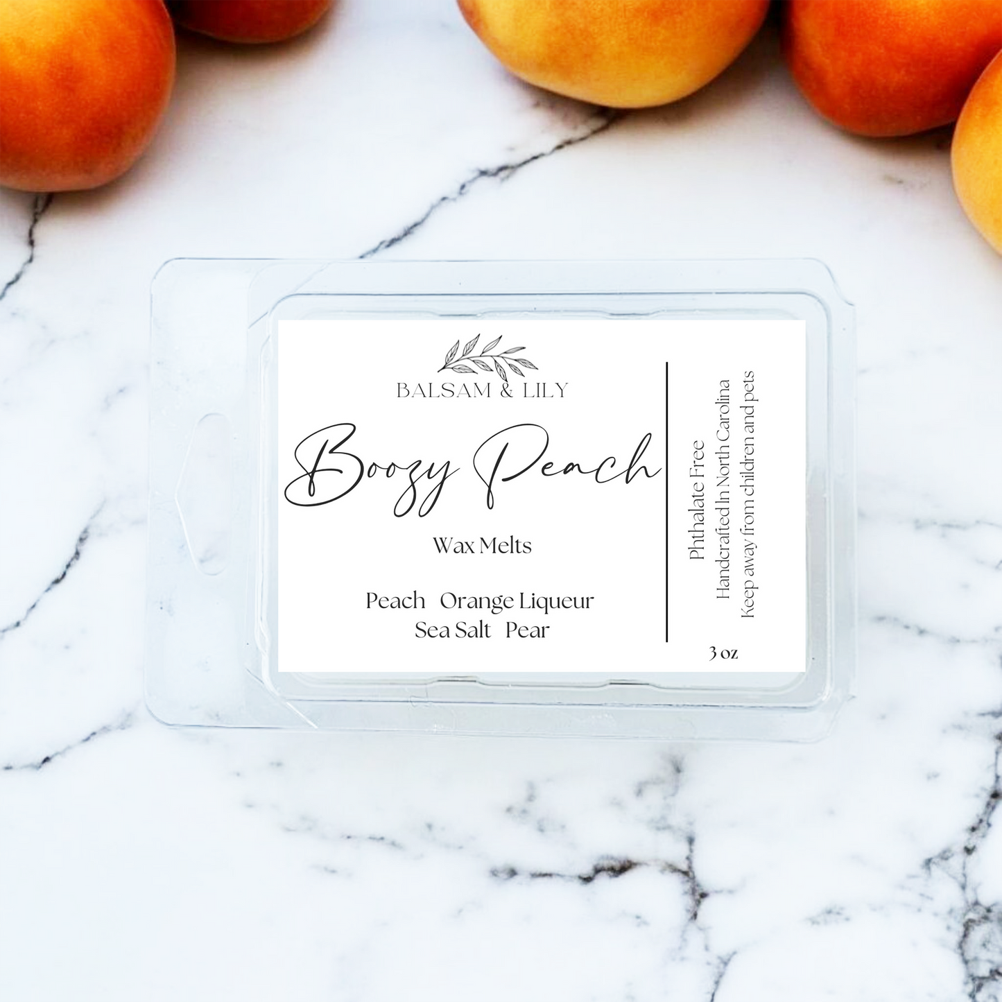 Boozy Peach Wax Melts - Unisex, Peach, Summery