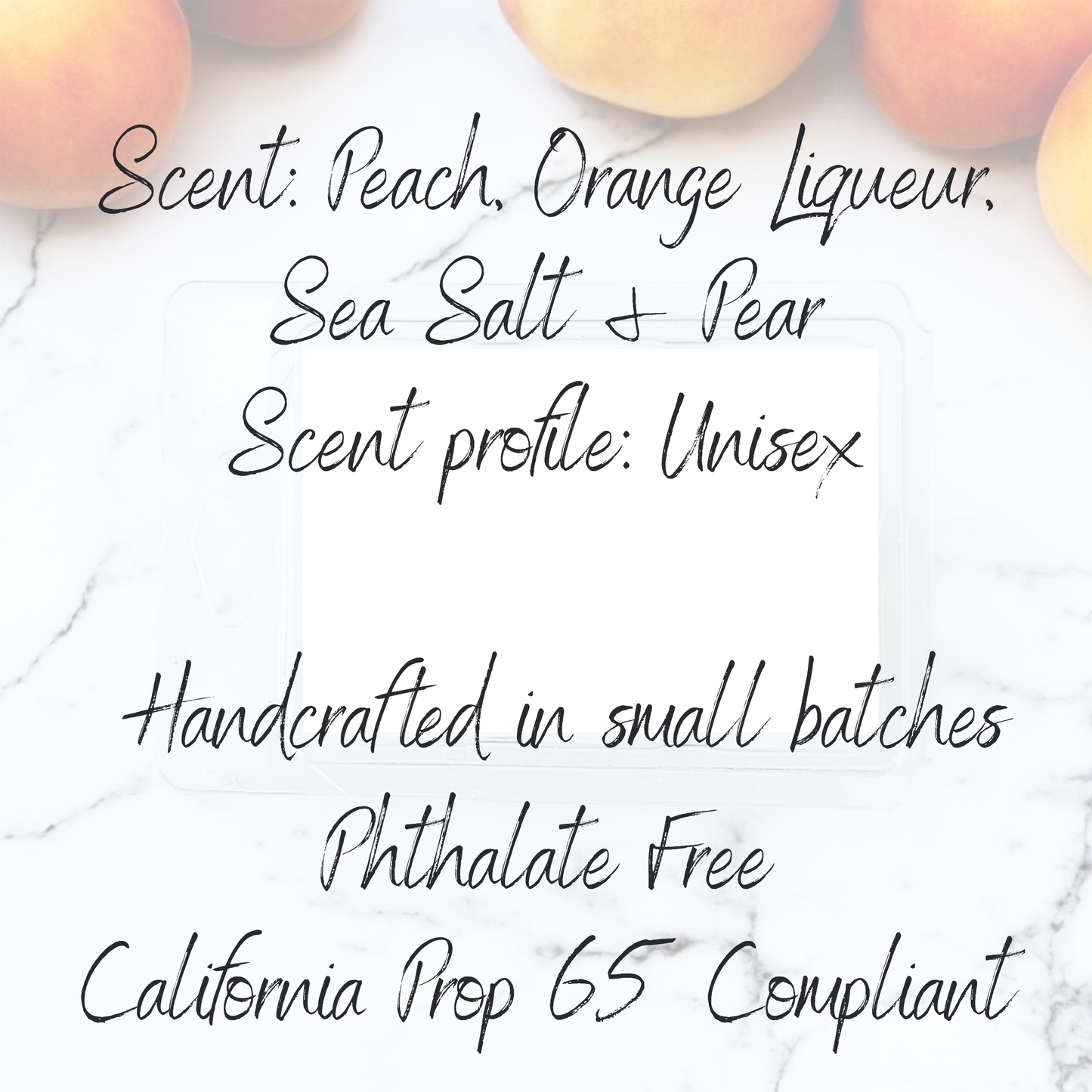 Boozy Peach Wax Melts - Unisex, Peach, Summery