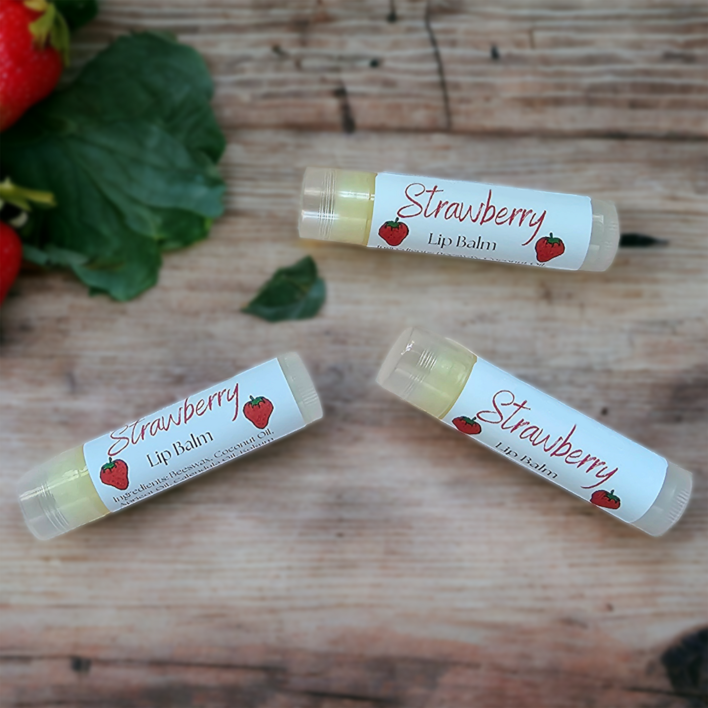 Strawberry Flavored Lip Balm