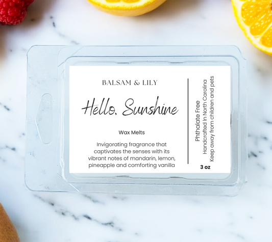 Hello, Sunshine Wax Melts - Unisex, Citrus