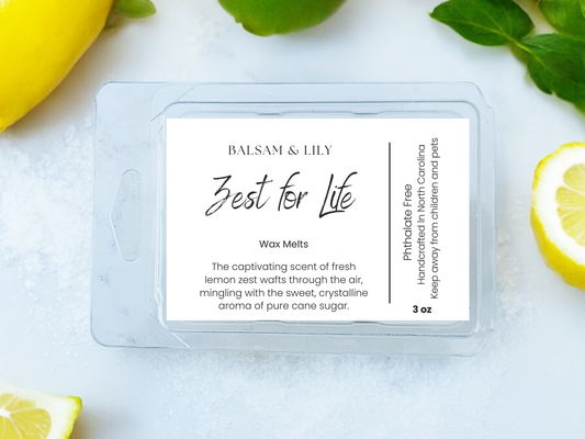 Zest for Life Wax Melts - Unisex, Clean, Lemon